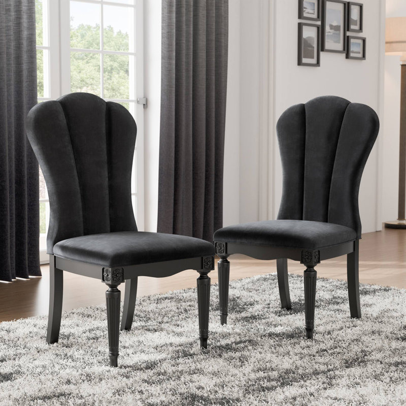 Chaise d'appoint l 20,4 po Glam (2 / CTN), noir, Black