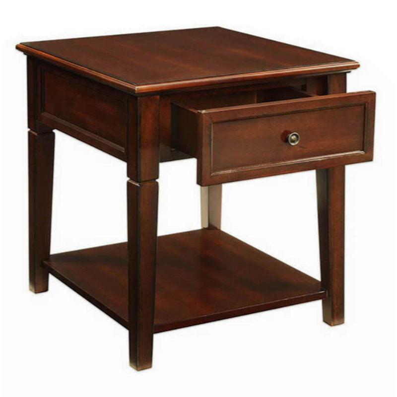 Malachi Walnut Finish End Table