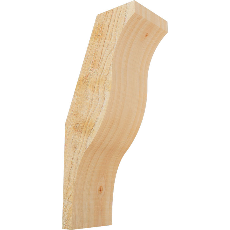 Attelle de genou Funston, Sapin de Douglas, Brute, H 14 po x l 4 po x P 6 po