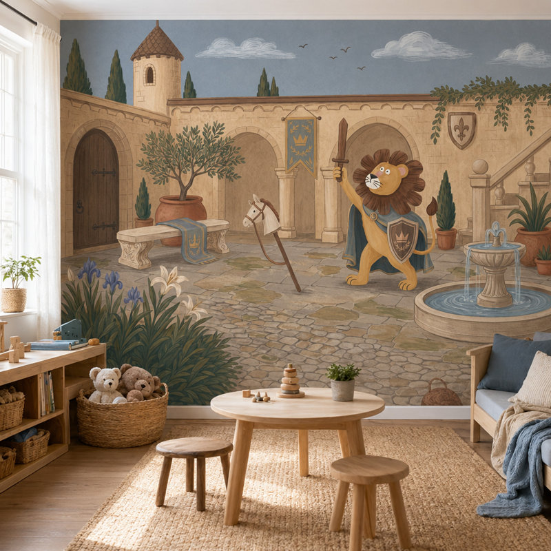 Papier peint mural mural amovible pour enfants, 120 po x 96 po, Peler et coller