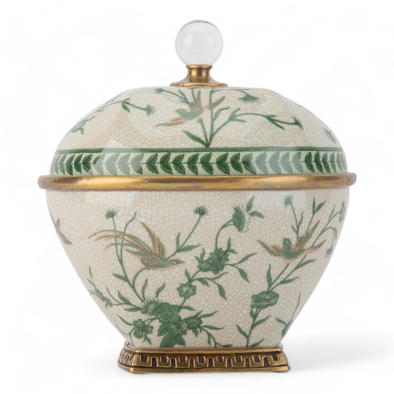 Porcelain Lidded Box with Bronze Ormolu