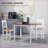 Drop Leaf Dining Table, 55” Solid Pine Wood Folding Kitchen Table for Small Spaces | Brown