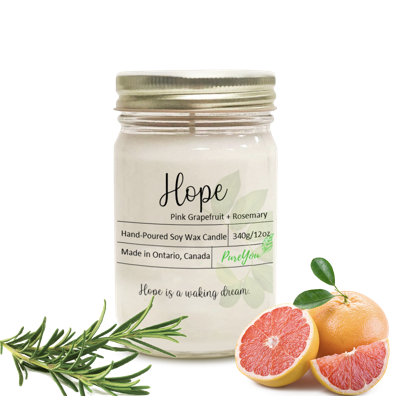 Bougie parfumée rose et pamplemousse rose