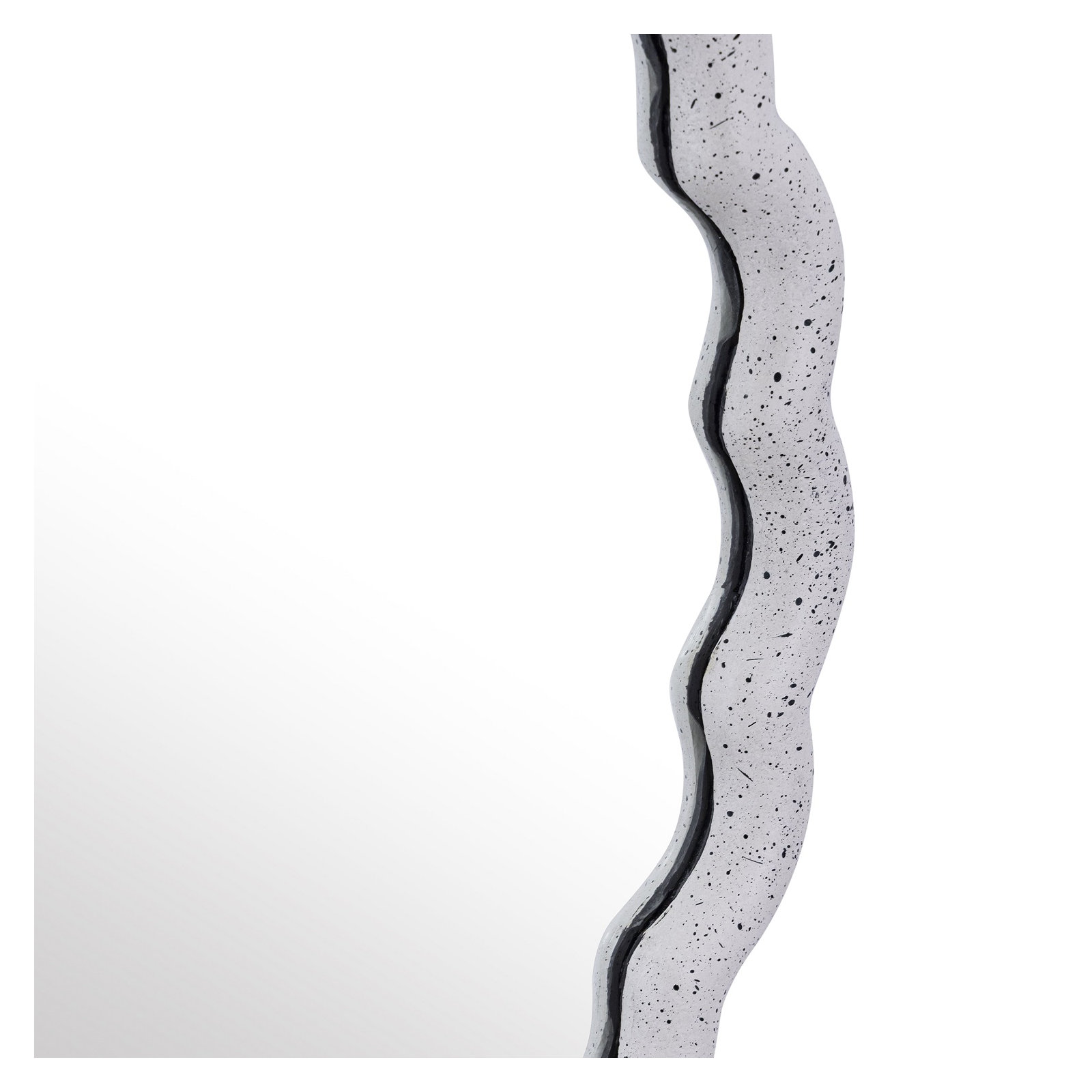 Aluminum Wave Mirror Medium, White, 20" x 20"