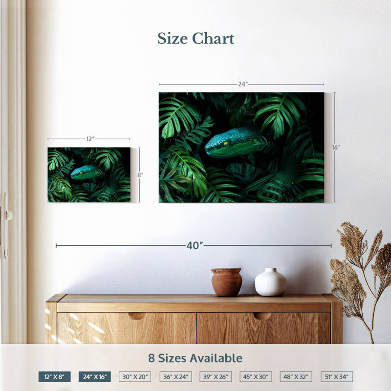Serpent tropical Brampt, H 16 po x l 24 po