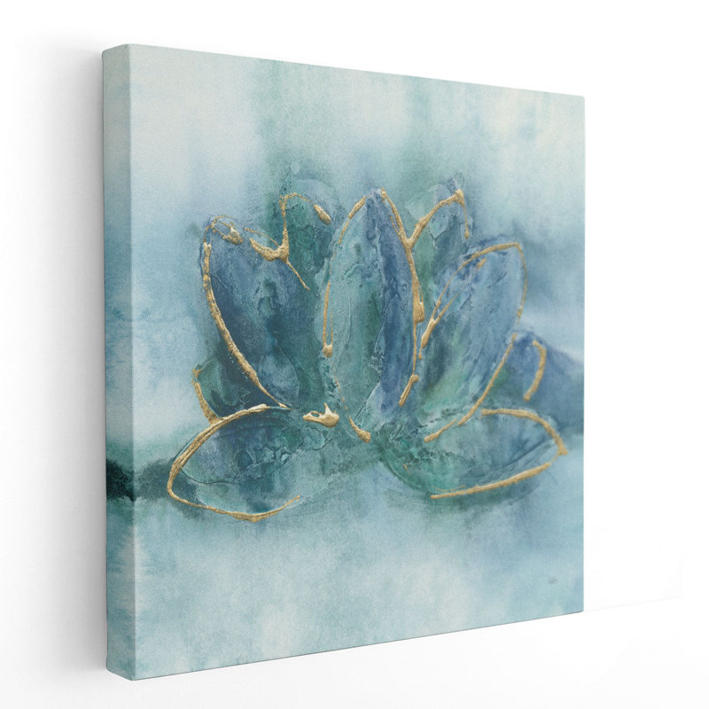Bouddha lotus - reproduction d'art sur toile, H 12 po x l 12 po