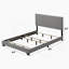 Grand lit en tissu gris clair Leandros-1078012710