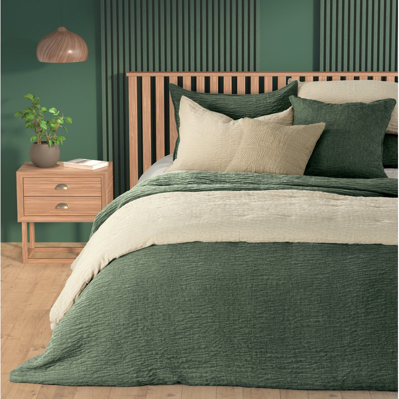 Ensemble de housse de couette texturée Barbara, Crème, crème, Housse de couette très grand et 2 très grandes t