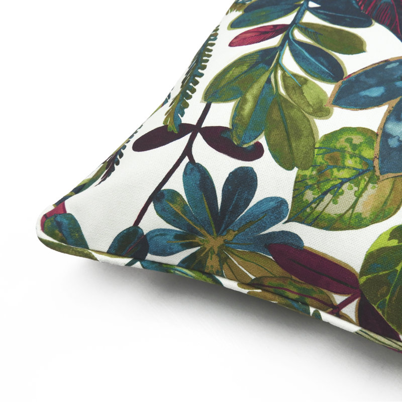 Floral Square Cushion, Jewel, Polyester/Polyfill
