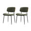 Chaise de salle à manger à coussin de siège moderne en tissu l 20,75 po Balloo avec dossier courbé en bois (ensemble de 2)-964946000