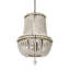 Lustre en perles de bois drapé-1978718497