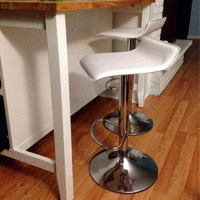 Dric Upholstered Adjustable Height Counter Stool with Metal Frame