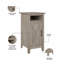Table de bout avec rangement Huckins