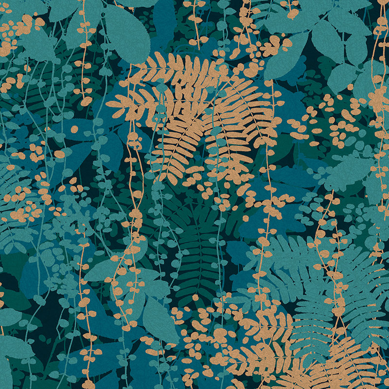 Floral Metallic Wallpaper Roll, Peacock