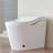 White Modern Smart Toilet With Bidet, Auto Flush, Open/Close, Heated Seat, Warm Water And Air Dry, Foam , , Foot Sensor/Remote, Comfort Height, Siphonic Jet, Adjustable Angle Bidet Sensor, - Saving-128882751