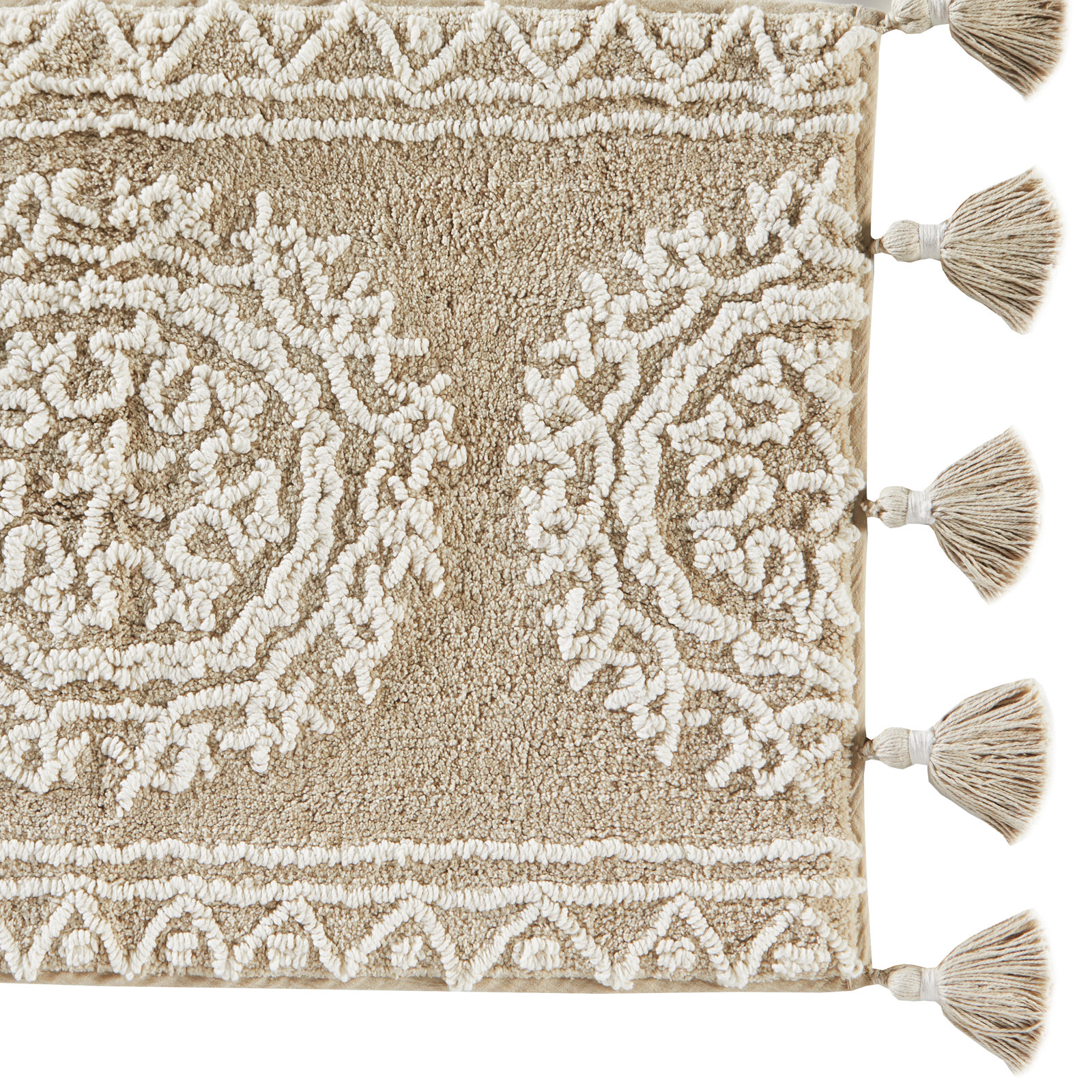 Etta Cotton Bath Rug, 24" W x 40" L, Tan