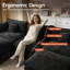 Canapé modulaire en forme de L avec 2 repose-pieds Luxury-1689405082