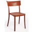 Chaise d'appoint empilable rouge / intérieure Avvolta, sans assemblage, chaise de patio, convient aux cafés et aux restaurants intérieurs et extérieurs-1074417571