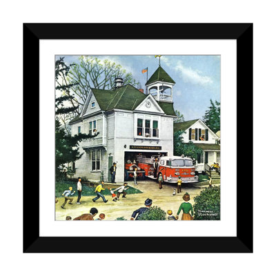 Rihamna " The New American LaFrance Is Here (Firehouse) " by Norman Rockwell