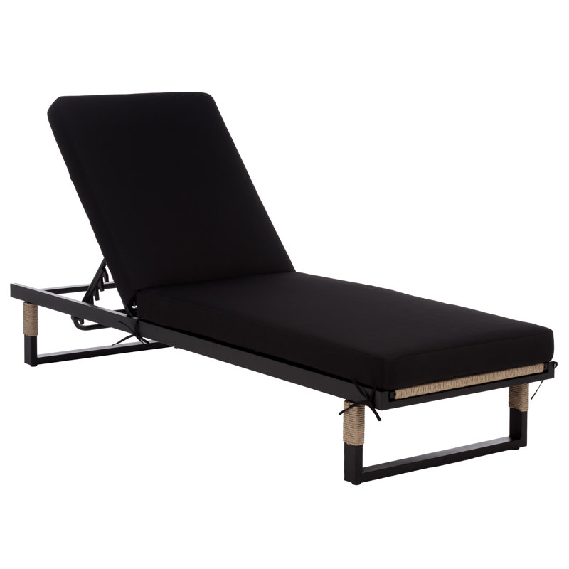 Arman Lounger with Cushion, Black