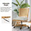 Achel Modern Armless Swivel Office Chair with Rattan Back-164701935