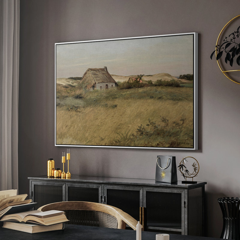 "Vintage Landscape -DCCCLxxi" sur toile, H 17 po x l 25 po x P 2 po, Toile encadrée flottée blanche