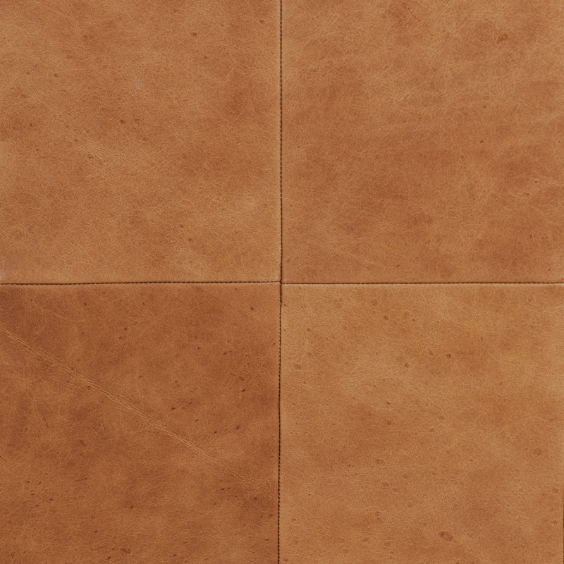 Canapé en cuir véritable brun clair 95 po Southall