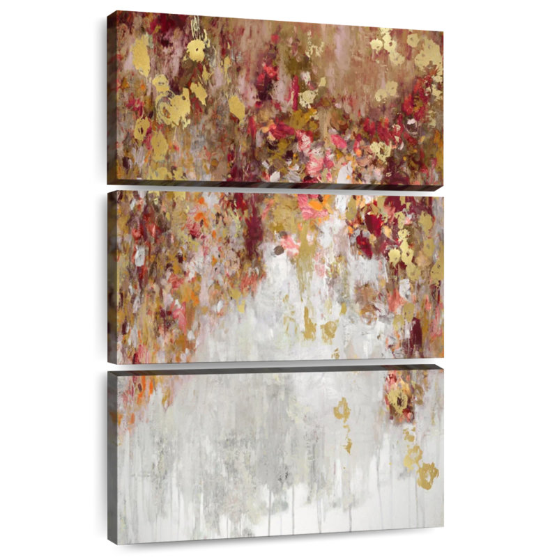 Avery Cascade Red With Gold, 74" H x 48" W