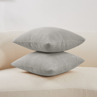 Anajee Light Grey Square Throw Cushion Cover