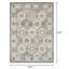 Tapis oriental bleu / crème en polypropylène tissé à la machine Aldie-1022796655