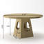Table à dîner ronde 47 po avec plateau en bois et base de rangement 47 po-1404432624