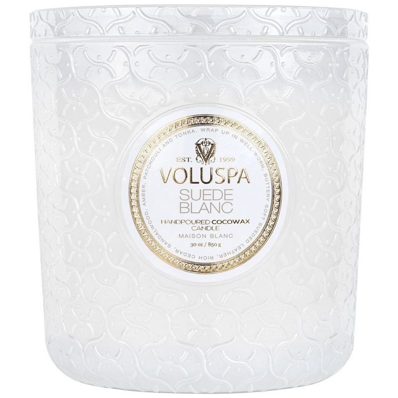 Suede Blanc 30Oz Boxed Luxe Candle