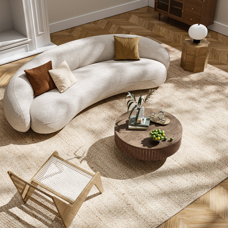 Chibuzor Round Coffee Table - Handcrafted Wood Design