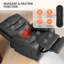 Fauteuil inclinable zéro gravité EONIX à trois moteurs avec appui-tête réglable, 8 modes de massage et chauffage lombaire, réglage indépendant des pieds, position infinie, noir-118766285