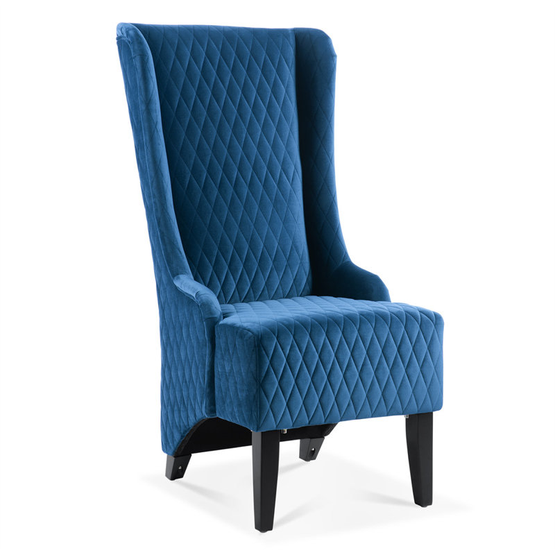 Rivah Upholstered Wingback Chair, Blue Revolution Performance Fabrics®, 1 