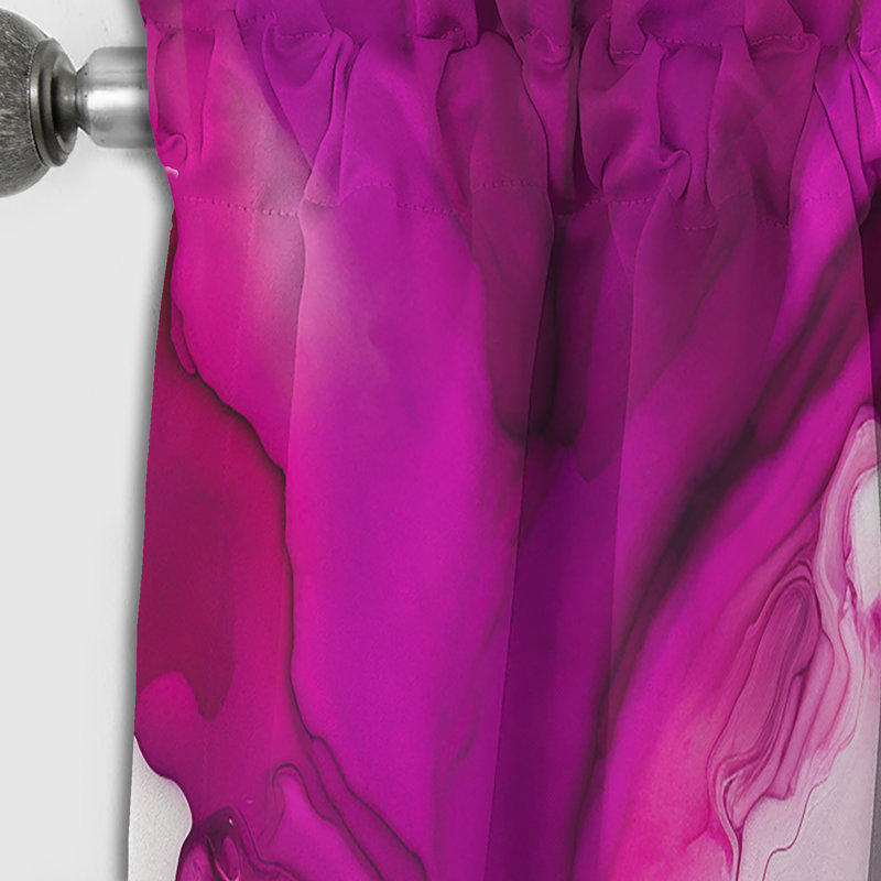 Ancien mystère in Viva Magenta II - Rideau occultant abstrait - 1 panneau, L 52 po x L 90 po