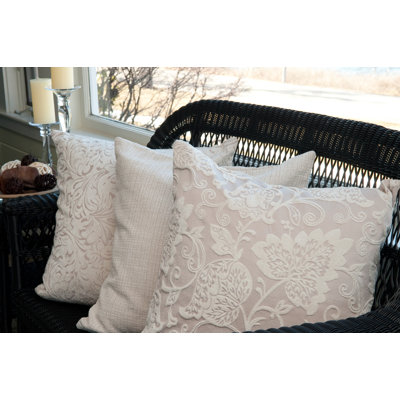 Island Embroidered Reversible Throw Pillow