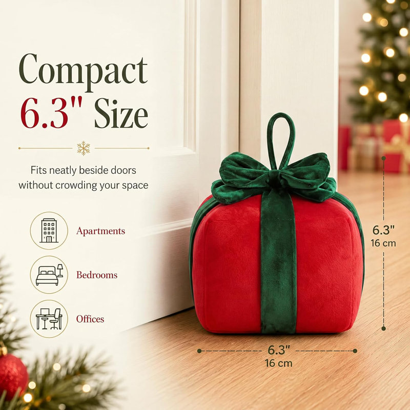 Christmas Fabric Decorative Door Stopper，Cute Door Stopper Decorative Door Stops，for Home Office Bedroom Exterior Door