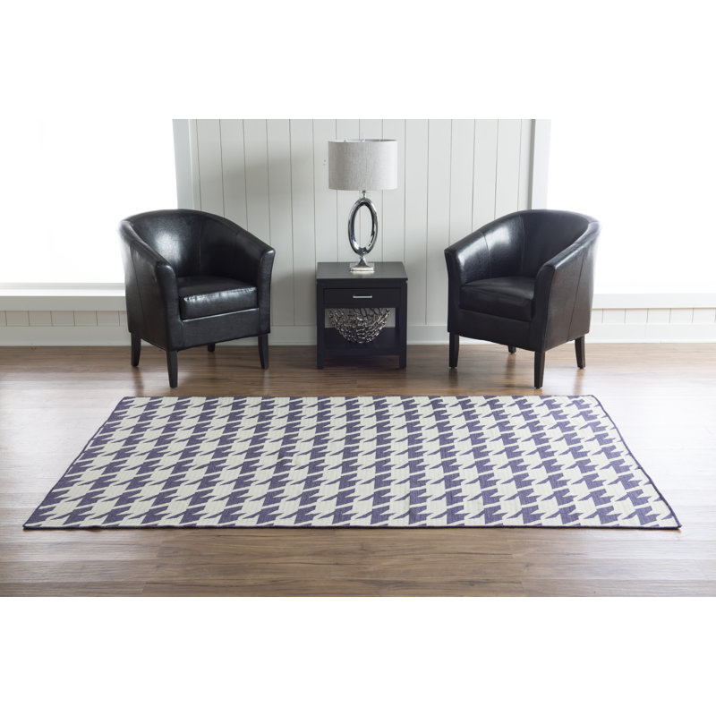 Tapis mauve / naturel en laine touffeté à la main 5 pi x 8 pi Destinee, Rectangle 5 pi x 8 pi