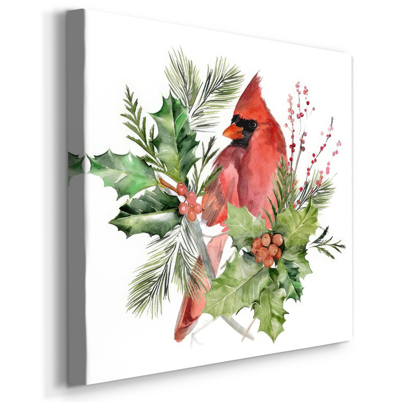 Cardinal Holly Christmas Collection C, H 40 po x l 40 po x P 1,5 po