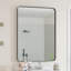 Miroir mural rectangulaire noir de 30 po x 40 po avec cadre en métal - Chambre à coucher, salle de bain, salon, conception encadrée, finition-1212703842