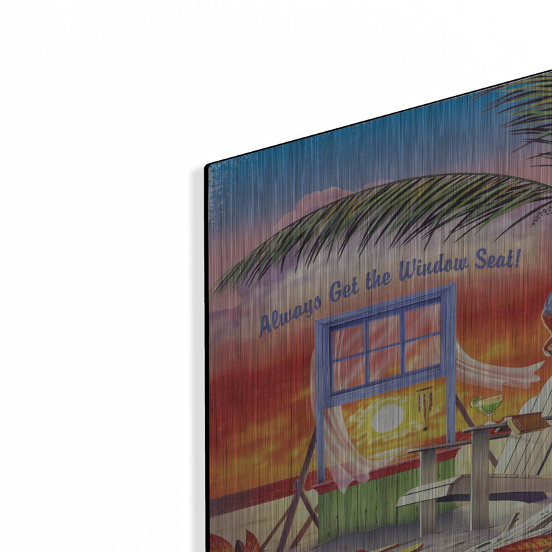 Art mural en métal Luxe, «Window Window» par James Mazzotta, 12 po x 16 po, H 16 po x l 12 po