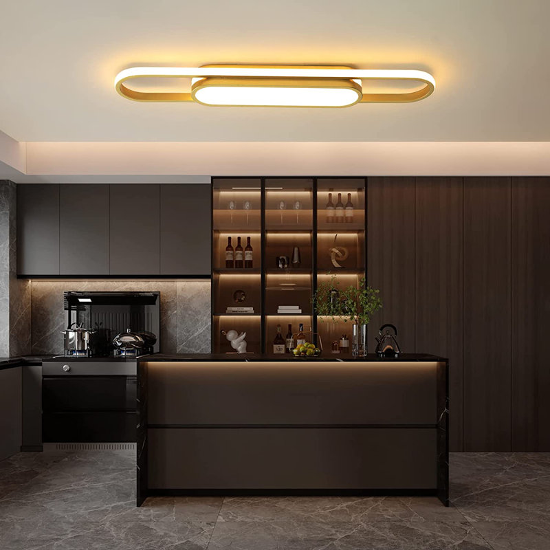 Muscato 1-Light 70cm LED Flush Mount, Gold
