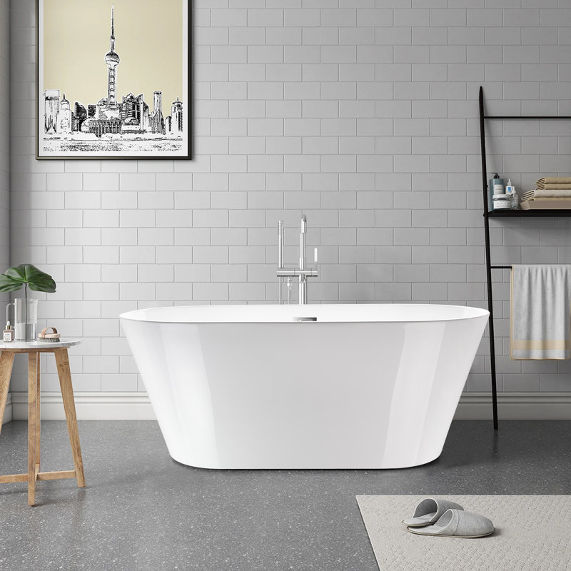 Baignoire autoportante en acrylique 53,8 po x 29,2 po