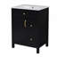 Bathroom Vanity With Ceramic Sink, 1 Soft Close Door, 2 Soft Close Drawers, And Double Storage Racks On The Door-112897594