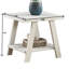 Table de bout moderne avec plateau en bois, plateau et rangement rectangulaires, H 23 po x l 24 po x P 22 po, style contemporain, tablette de rangement supplémentaire, H 22 po x P 23 po, matériau