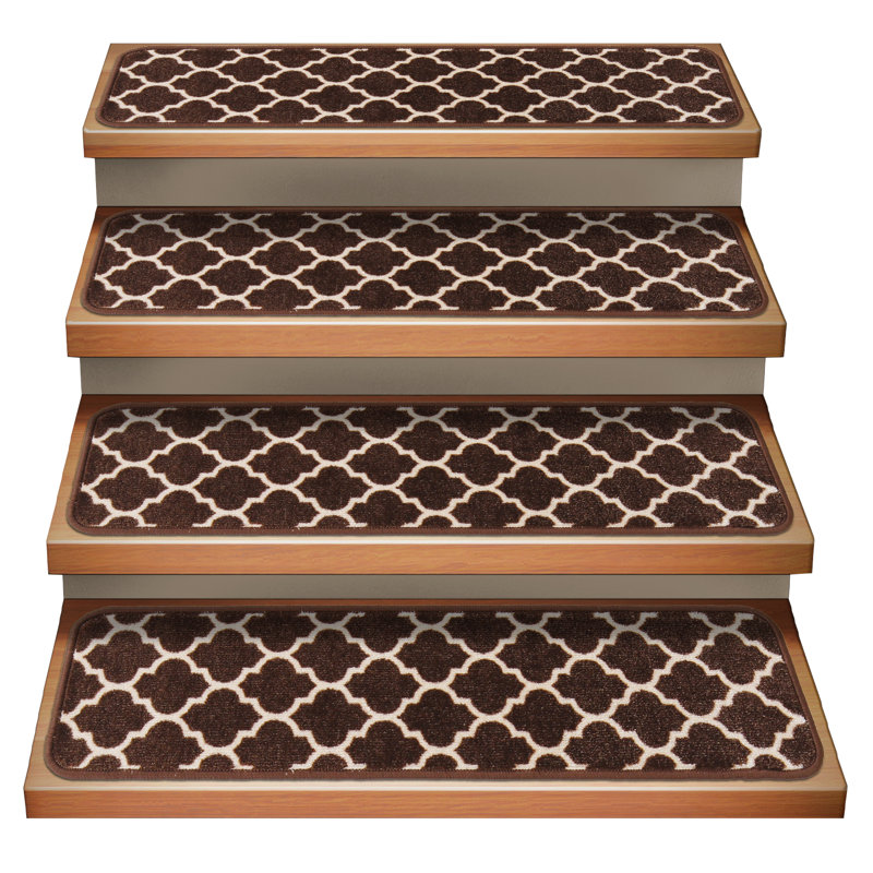Tapis d'escalier Tempest, Brun, Rectangle 8,8 po x 2 pi 2 po