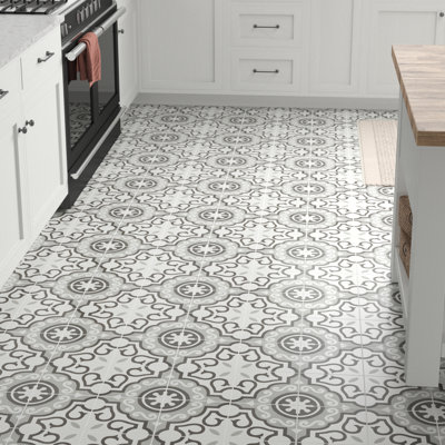Carreau de porcelaine 8 po x 8 po Encausto