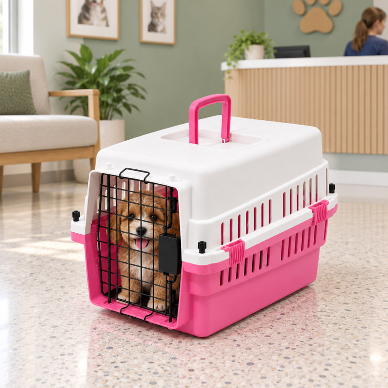 Cage de transport rigide de 50 cm pour chats et petits chiens de moins de 7 kg