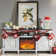 Rymann Farmhouse Fireplace TV Stand with Timer, Wood TV Console for TVs up to 78" with 23" Electric Fireplace Included